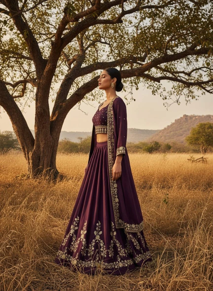 INDOWESTERN LEHENGA CHOLI SET